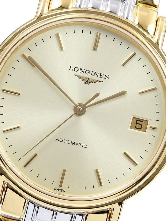 LONGINES Pressance L4.821.2 Date gold Dial Automatic Men\'s Watch_942635 main image 7